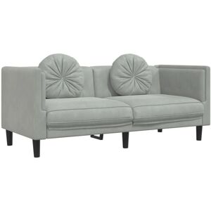 VidaXL 2-sæders grå velour sofa - Sofa VidaXL 2-sæders grå velour sofa - Sofa