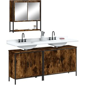 vidaXL Sonoma Oak 3-Piece Bathroom Furniture Set - Bathroom Furniture vidaXL Sonoma Oak 3-Piece Bathroom Furniture Set - Bathroom Furniture