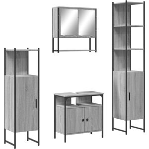 vidaXL Sonoma Bathroom Furniture Set 4 Piece - Bathroom Furniture vidaXL Sonoma Bathroom Furniture Set 4 Piece - Bathroom Furniture