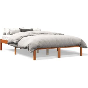vidaXL Bedframe Wasgeelbruin 140x190 cm Massief Hout dennenboom - Bed vidaXL Bedframe Wasgeelbruin 140x190 cm Massief Hout dennenboom - Bed