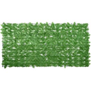 vidaXL Balcony Screen with Green Leaves 200x100 cm - Balcony Screen vidaXL Balcony Screen with Green Leaves 200x100 cm - Balcony Screen