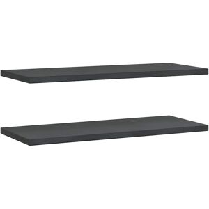 vidaXL sorte rustfrit stål væghylder 100x40x3 cm - Væghylder vidaXL sorte rustfrit stål væghylder 100x40x3 cm - Væghylder