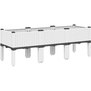 vidaXL Garden Planter with Legs White - Garden Planter vidaXL Garden Planter with Legs White - Garden Planter
