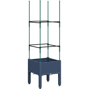 vidaXL Garden Planter with Trellis Grey - Garden Planter vidaXL Garden Planter with Trellis Grey - Garden Planter