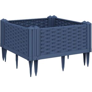 vidaXL Planter Box with Ground Spikes Grey - Planter Box vidaXL Planter Box with Ground Spikes Grey - Planter Box