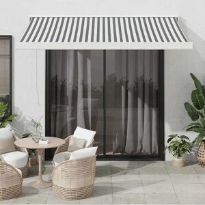 vidaXL Anthracite White 3.5x2.5m Retractable Awning vidaXL Anthracite White 3.5x2.5m Retractable Awning