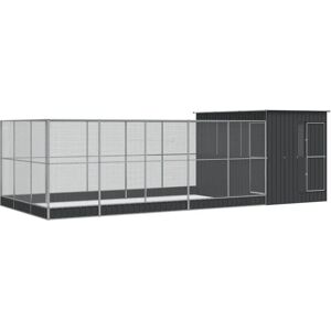 vidaXL Aviary with Extension - Steel Bird Cage 704x303x216 cm vidaXL Aviary with Extension - Steel Bird Cage 704x303x216 cm