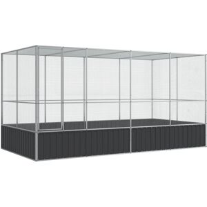 vidaXL Aviary with Extension Bird Cage Walk In Chicken Run Coop - Bird Cage vidaXL Aviary with Extension Bird Cage Walk In Chicken Run Coop - Bird Cage