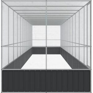 vidaXL Aviary with Extension Silver Steel - Bird Cage, Spacious & Durable vidaXL Aviary with Extension Silver Steel - Bird Cage, Spacious & Durable