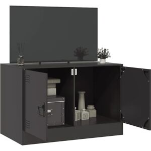 vidaXL 841632 Steel TV Cabinet 2 pcs - Black - TV cabinet vidaXL 841632 Steel TV Cabinet 2 pcs - Black - TV cabinet