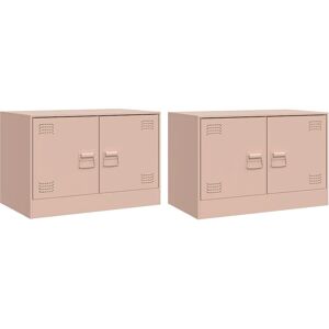 vidaXL Pink TV Cabinet - 2 pcs, 67x39x44 cm - TV Furniture vidaXL Pink TV Cabinet - 2 pcs, 67x39x44 cm - TV Furniture