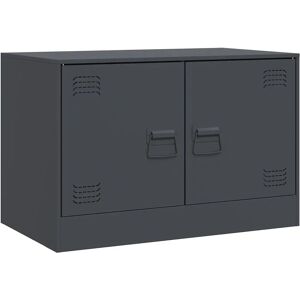 vidaXL Anthracite Steel TV Cabinet 67x39x44 cm - TV Type vidaXL Anthracite Steel TV Cabinet 67x39x44 cm - TV Type