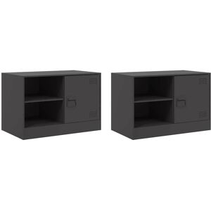 vidaXL 841692 TV-Schrank - Schwarz - 67x39x44 cm - Stahl vidaXL 841692 TV-Schrank - Schwarz - 67x39x44 cm - Stahl