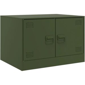 vidaXL Sofabord Olivengrøn 67x50x44 cm Stål - Coffee Table vidaXL Sofabord Olivengrøn 67x50x44 cm Stål - Coffee Table