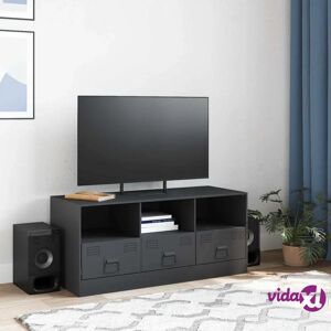 vidaXL 99x39x44 cm Steel Anthracite TV Cabinet - TV Unit & Stand vidaXL 99x39x44 cm Steel Anthracite TV Cabinet - TV Unit & Stand