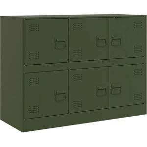 vidaXL 860510 Olivgrüner Stahl-Sideboard - Wohnzimmer Aufbewahrung vidaXL 860510 Olivgrüner Stahl-Sideboard - Wohnzimmer Aufbewahrung