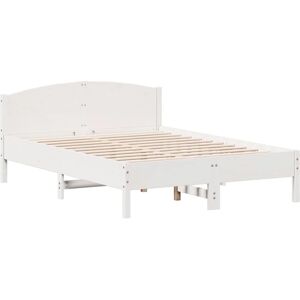 vidaXL Bed Frame White 135x190 cm with Headboard - Bed Type vidaXL Bed Frame White 135x190 cm with Headboard - Bed Type