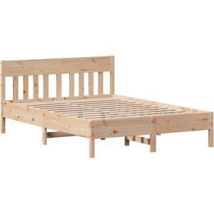 vidaXL Bed Frame with Headboard - 140x200 cm - Bed Frame vidaXL Bed Frame with Headboard - 140x200 cm - Bed Frame