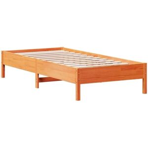 vidaXL Bed Frame - Solid Pine - 90x200 cm - Brown - Bed Type vidaXL Bed Frame - Solid Pine - 90x200 cm - Brown - Bed Type