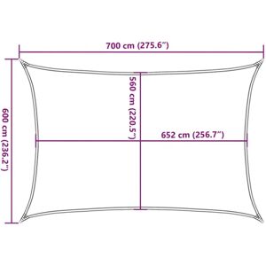 vidaXL Solsejl Lysgrå 7x6 m - Solsejl vidaXL Solsejl Lysgrå 7x6 m - Solsejl