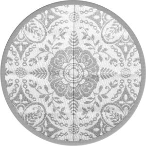 VIDAXL Light Grey Outdoor Rug - 160 cm Diameter VIDAXL Light Grey Outdoor Rug - 160 cm Diameter
