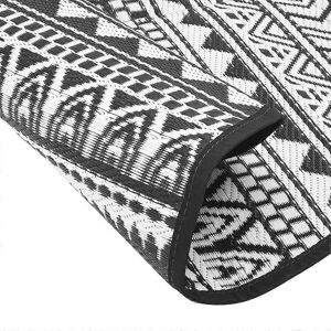 vidaXL Outdoor Black Patio Rug - Outdoor Carpet vidaXL Outdoor Black Patio Rug - Outdoor Carpet