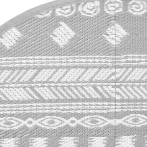 vidaXL Outdoor Grey Pattern 200cm Garden Rug - Outdoor Carpet vidaXL Outdoor Grey Pattern 200cm Garden Rug - Outdoor Carpet