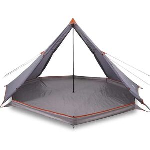 vidaXL Family Tent Tipi 8-Person Grey and Orange Waterproof - Family Tent vidaXL Family Tent Tipi 8-Person Grey and Orange Waterproof - Family Tent