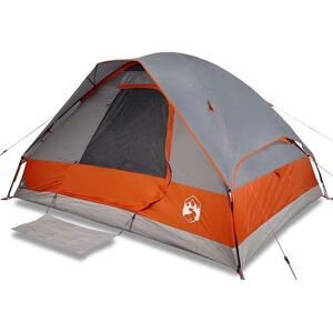 vidaXL Grey Orange Waterproof 2-Person Dome Camping Tent vidaXL Grey Orange Waterproof 2-Person Dome Camping Tent