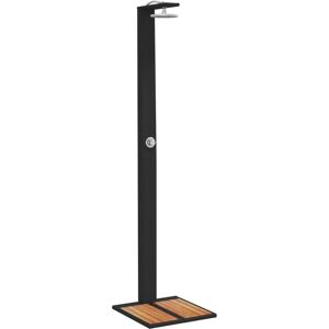 vidaXL Outdoor Shower Black 50x55x224 cm Poly Rattan and Acacia Wood - Outdoor Shower vidaXL Outdoor Shower Black 50x55x224 cm Poly Rattan and Acacia Wood - Outdoor Shower