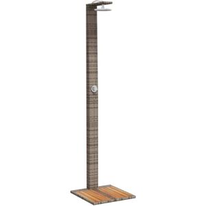 vidaXL Outdoor Shower Grey 50x55x224 cm Poly Rattan and Acacia Wood - Outdoor Shower vidaXL Outdoor Shower Grey 50x55x224 cm Poly Rattan and Acacia Wood - Outdoor Shower