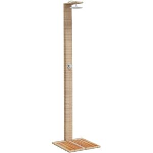 vidaXL Outdoor Shower Beige 50x55x224 cm Poly Rattan and Acacia Wood - Outdoor Shower vidaXL Outdoor Shower Beige 50x55x224 cm Poly Rattan and Acacia Wood - Outdoor Shower