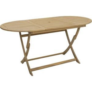 vidaXL Garden Table - Light Brown - Foldable - 160x85x75cm vidaXL Garden Table - Light Brown - Foldable - 160x85x75cm