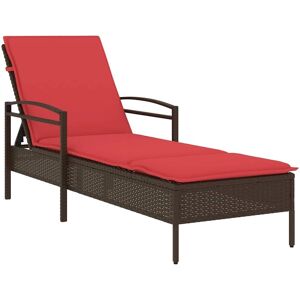 VIDAXL Adjustable Lounge Bed with Cushion - Outdoor Rectangular Rattan Sofa VIDAXL Adjustable Lounge Bed with Cushion - Outdoor Rectangular Rattan Sofa