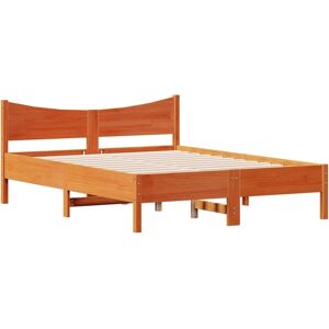 vidaXL Bed Frame Solid Pine Wood - 140x190 cm - Support up to 100kg vidaXL Bed Frame Solid Pine Wood - 140x190 cm - Support up to 100kg