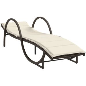 vidaXL Sonnenliegen 2 Stk. Mit Tisch Poly Rattan Braun vidaXL Sonnenliegen 2 Stk. Mit Tisch Poly Rattan Braun