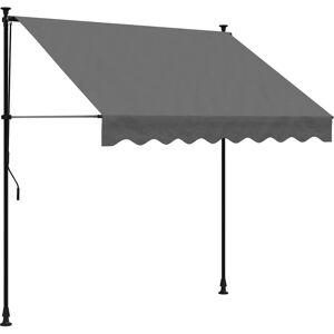 vidaXL Retractable Awning 200x150 cm - Steel & Fabric - Anthracite - Patio Cover vidaXL Retractable Awning 200x150 cm - Steel & Fabric - Anthracite - Patio Cover