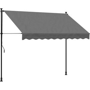 vidaXL Uittrekbare Luifel - 250x150cm - Staal & Stof - Antraciet vidaXL Uittrekbare Luifel - 250x150cm - Staal & Stof - Antraciet