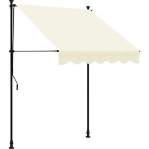 vidaXL 150x150 cm Retractable Awning with Steel Frame - Cream vidaXL 150x150 cm Retractable Awning with Steel Frame - Cream