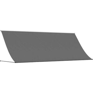 vidaXL Retractable Awning - 400x150 cm - Anthracite - Patio Cover vidaXL Retractable Awning - 400x150 cm - Anthracite - Patio Cover
