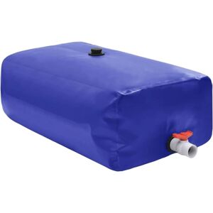 vidaXL 1500L Blue Collapsible Water Tank PVC - Water Storage vidaXL 1500L Blue Collapsible Water Tank PVC - Water Storage