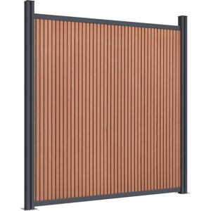 vidaXL Fence Panel with 2 Posts Patio Fence Board Garden Fence Post Brown - Fence Panel vidaXL Fence Panel with 2 Posts Patio Fence Board Garden Fence Post Brown - Fence Panel