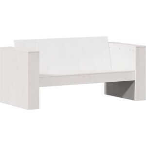 vidaXL Garden Sofa 2-Seater White Solid Wood Pine - Garden Furniture vidaXL Garden Sofa 2-Seater White Solid Wood Pine - Garden Furniture
