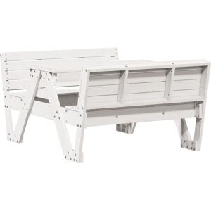 vidaXL Outdoor Picnic Table for Kids - White, Solid Pine Wood vidaXL Outdoor Picnic Table for Kids - White, Solid Pine Wood