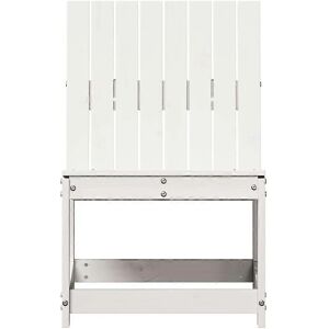 vidaXL Garden Chair White Solid Wood Pine - Garden Chair vidaXL Garden Chair White Solid Wood Pine - Garden Chair