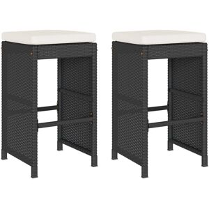 vidaXL Garden Bar Stool with Cushions - Garden Bar Stool vidaXL Garden Bar Stool with Cushions - Garden Bar Stool