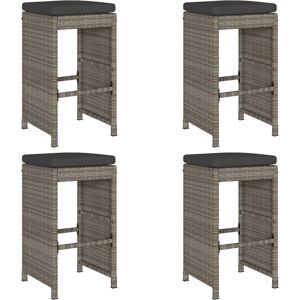 VidaXL Gartensessel - Polyrattan, Stahlgrau - Sitzkissen - 368690 VidaXL Gartensessel - Polyrattan, Stahlgrau - Sitzkissen - 368690