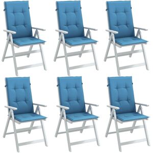 vidaXL Hoge rugkussens - 4 stuks Melange Blauw - 120x50x4 cm - Kussens vidaXL Hoge rugkussens - 4 stuks Melange Blauw - 120x50x4 cm - Kussens