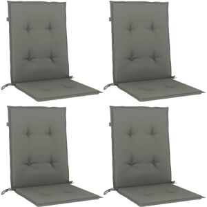 vidaXL Dark Grey Lowback Chair Cushions - Chair Cushions vidaXL Dark Grey Lowback Chair Cushions - Chair Cushions