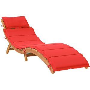 vidaXL Sun Lounger with Cushion - Poolside Durable Acacia Wood vidaXL Sun Lounger with Cushion - Poolside Durable Acacia Wood